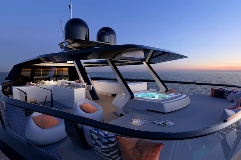 red yacht design dykstra naval architects superyacht boat yacht luxury sailing helipad swimming pool jacuzzi