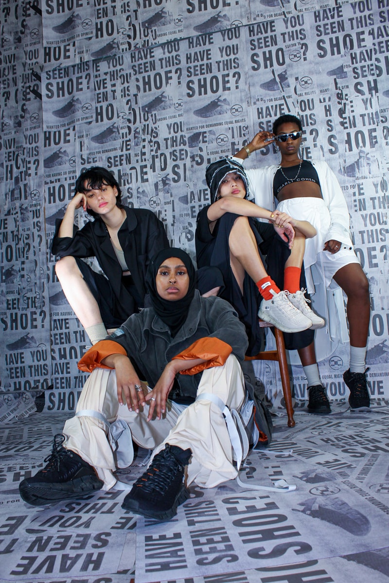 Charli Cohen x Reebok Zig "Chasm" Pack Sneakers International Women's Day Zig Kinetica Black Stucco Cracks Texture Mesh Upper Crackled Soles