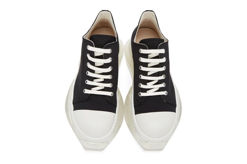 Rick Owens DRKSHDW Abstract Sneakers Release Black White Info Buy Price SSENSE