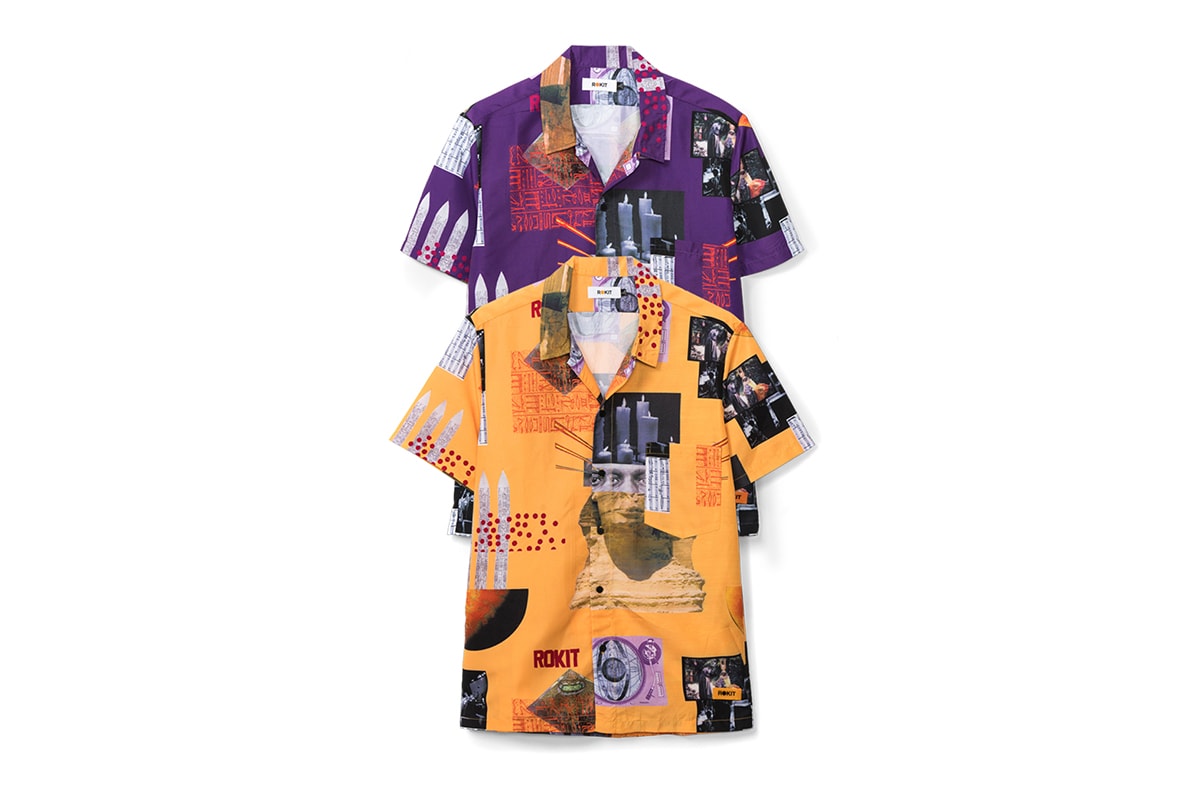 Rokit Spring 2020 Lookbook collection capsule menswear streetwear los angeles graphic tees sweaters hoodies shorts collage layout Nick Joseph on the road print jackets t shirts