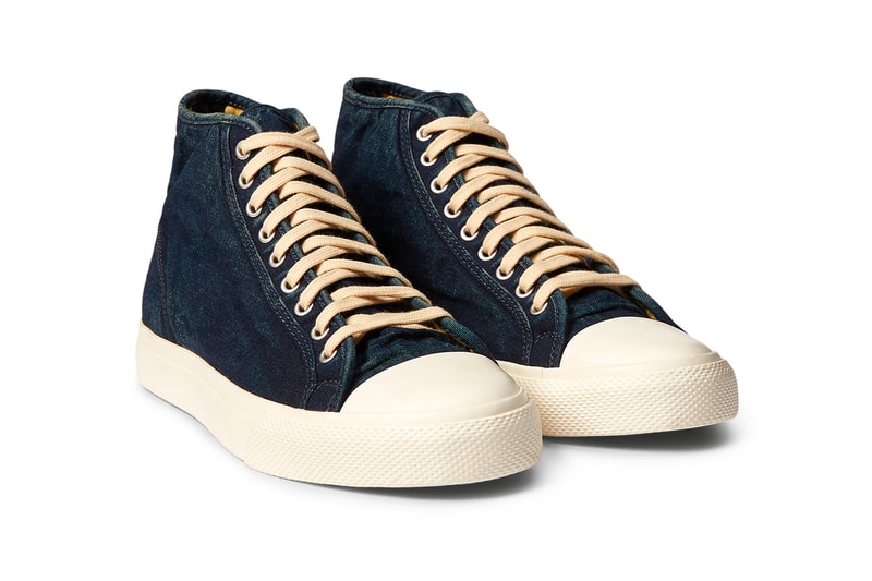 RRL Indigo-Dyed Mayport Trainers shoes New York UK Dyed RRL Double RL Americana denim Workwear 