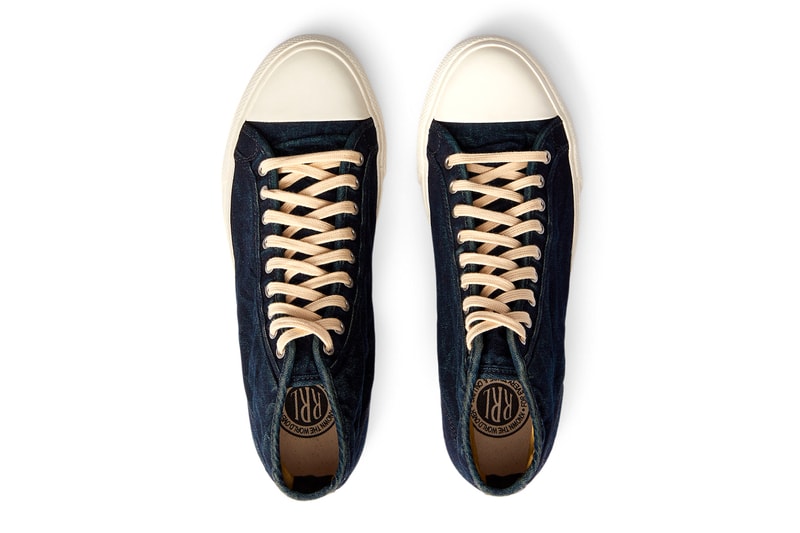 RRL Indigo-Dyed Mayport Trainers shoes New York UK Dyed RRL Double RL Americana denim Workwear 