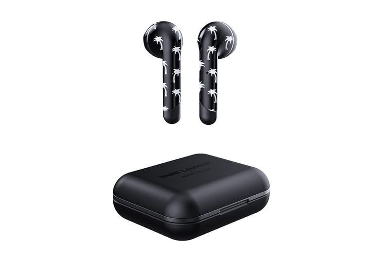 Saint Laurent Rive Droite Taps Happy Plugs For Patterned Wireless Headphones