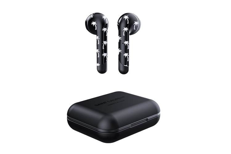 Saint Laurent Rive Droite Taps Happy Plugs For Patterned Wireless Headphones