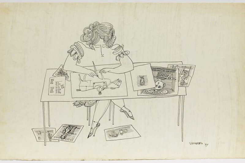 saul steinberg imagined interiors exhibition pace gallery