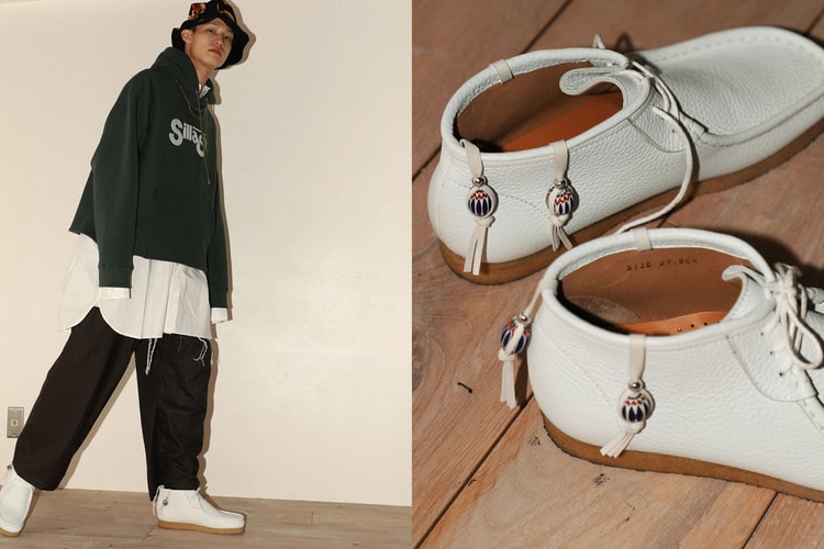 Sillage & STOCK NO. Embellish Leather Moccasins With Glass Beads