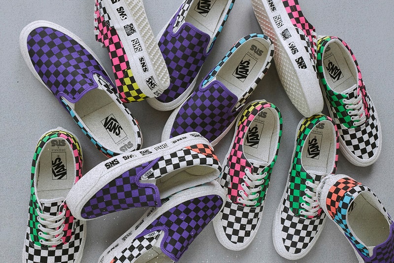 Sneakersnstuff Los Angeles LA Vault Vans Venice beach pack release information buy cop purchase details slip on era og lx neon checkerboard Vn0a45jk01m Vn0a4bva01n