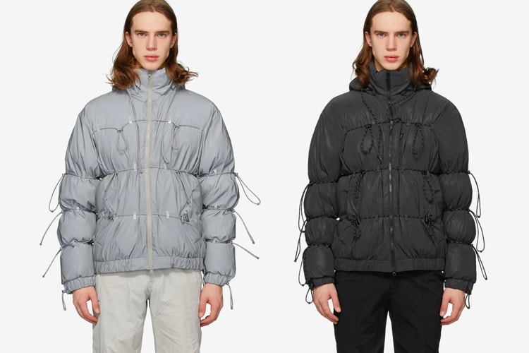 Cinched Details Define POST ARCHIVE FACTION's Down Reflective String Jacket
