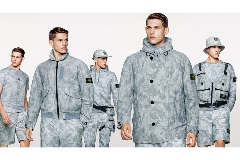 Stone Island Spring/Summer 2020 "Big Looms" Camouflage Collection Flight Jackets Vests Hooded Jackets Trousers Caps Bucket Hats T-shirts