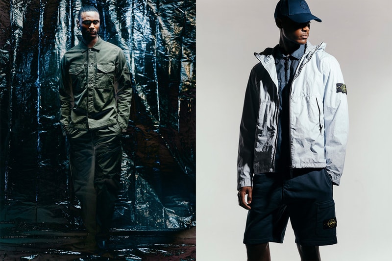 Stone Island SS20 Takes Center Stage in HAVEN Editorial spring/summer 2020 sportswear technical apparel techwear liquid reflective lookbook metallic nylon metal 