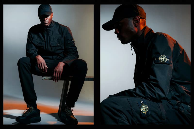 Stone Island SS20 Takes Center Stage in HAVEN Editorial spring/summer 2020 sportswear technical apparel techwear liquid reflective lookbook metallic nylon metal 