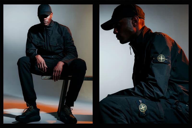 Stone Island SS20 Takes Center Stage in HAVEN Editorial spring/summer 2020 sportswear technical apparel techwear liquid reflective lookbook metallic nylon metal
