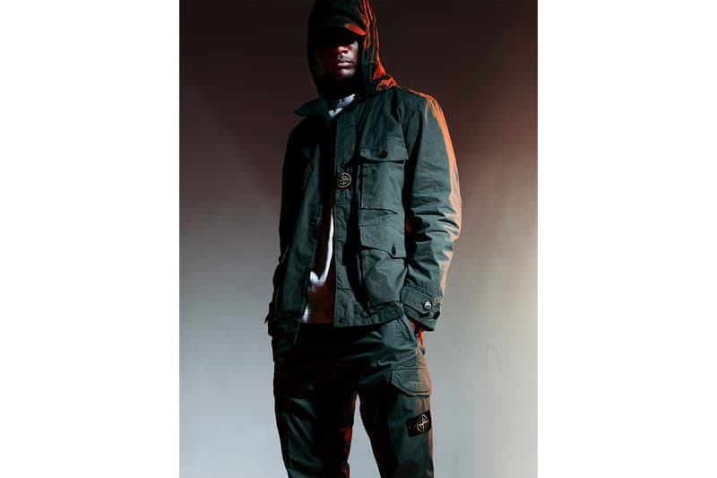Stone Island SS20 Takes Center Stage in HAVEN Editorial spring/summer 2020 sportswear technical apparel techwear liquid reflective lookbook metallic nylon metal