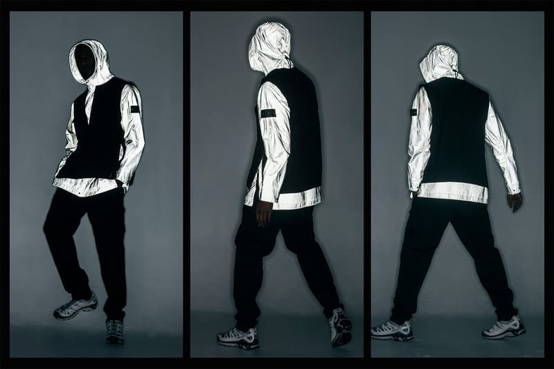 Stone Island SS20 Takes Center Stage in HAVEN Editorial spring/summer 2020 sportswear technical apparel techwear liquid reflective lookbook metallic nylon metal