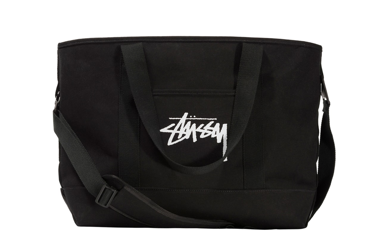 stussy nike air zoon spiridon cage 2 pure platinum black fossil white sweatshirt sweatpants tote bag apparel release date info photos price