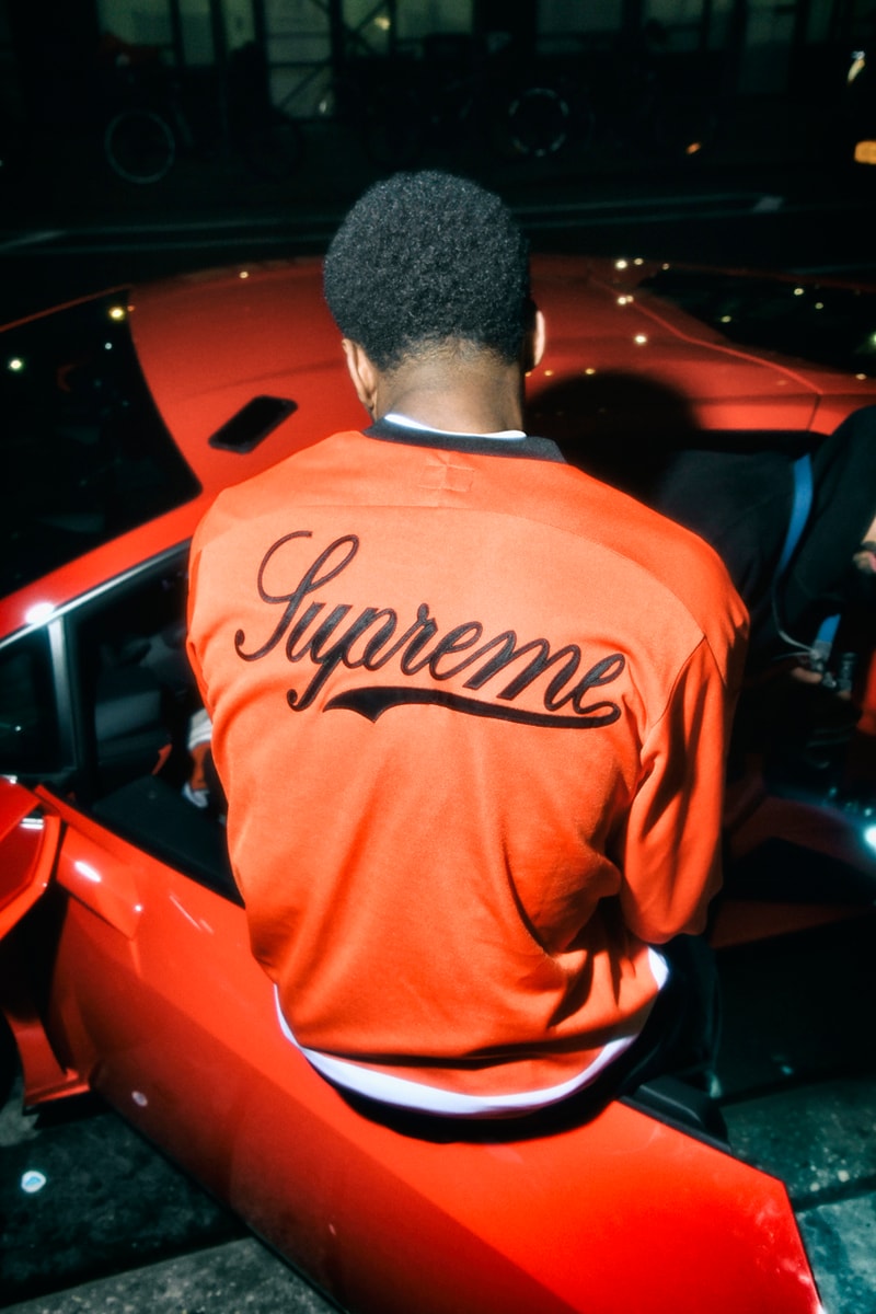 supreme Lamborghini spring 2020 collection Hooded Work Jacket S/S Shirt Hockey Jersey Coverall T-Shirt Skateboard Beanie release date info photos price