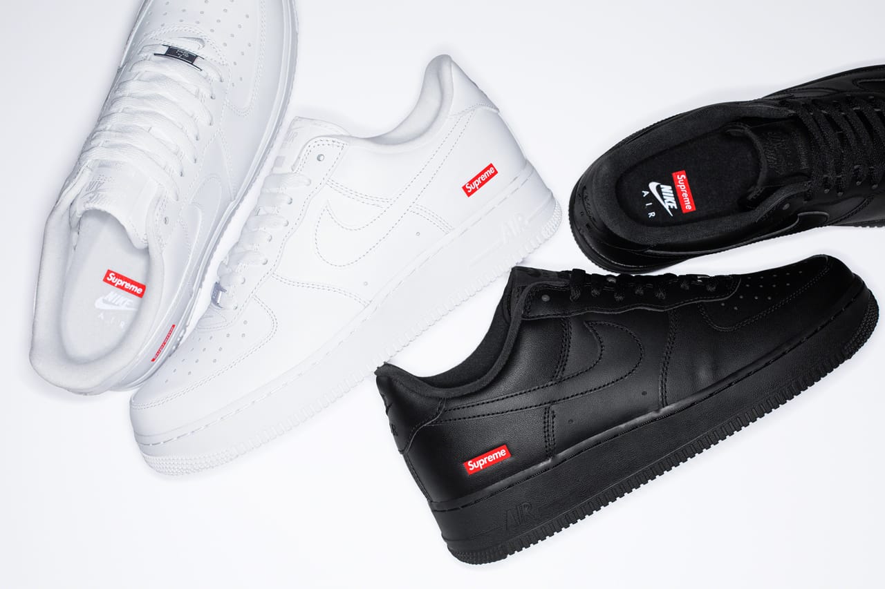 Supreme Box Flat Logo for Sneakers and AF1 Shoelaces Brand New BLACK colorway 