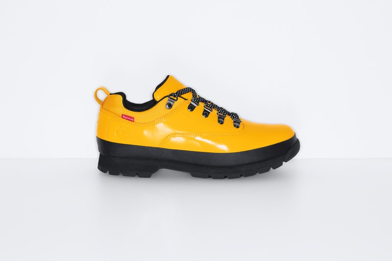 Supreme Timberland Spring 2020 Collection Euro Hiker Low Crewneck 6 Panel Hat Cap recycled rubber patent leather