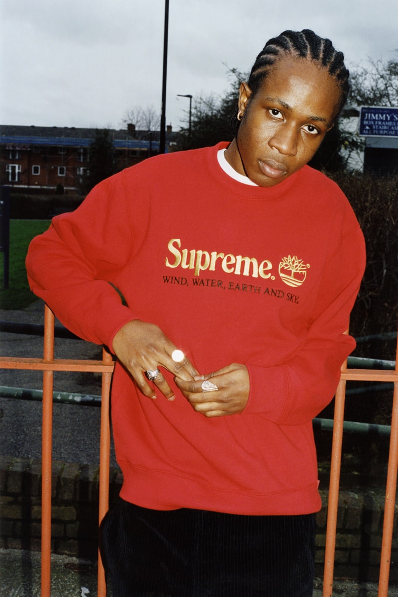 Supreme Timberland Spring 2020 Collection Euro Hiker Low Crewneck 6 Panel Hat Cap recycled rubber patent leather