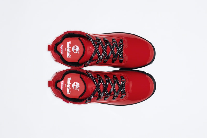 Supreme Timberland Spring 2020 Collection Euro Hiker Low Crewneck 6 Panel Hat Cap recycled rubber patent leather