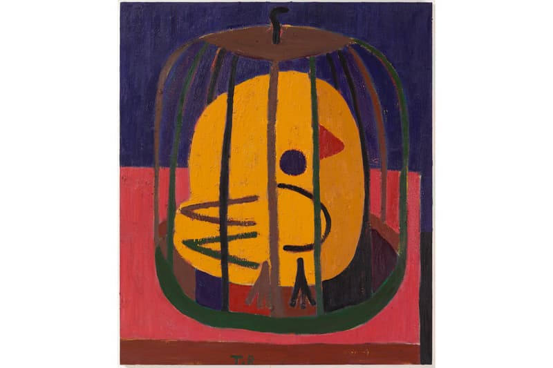 Tal R "Home Alone" Exhibition Tim Van Laere Gallery Paintings Works on Paper Birds Cages Still Lifes Figures