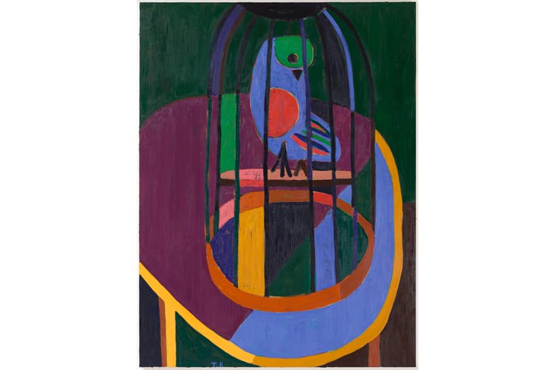 Tal R "Home Alone" Exhibition Tim Van Laere Gallery Paintings Works on Paper Birds Cages Still Lifes Figures