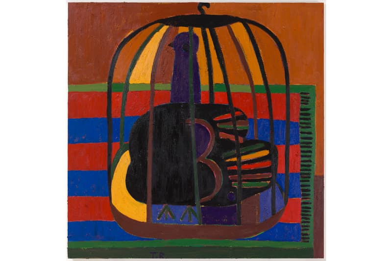 Tal R "Home Alone" Exhibition Tim Van Laere Gallery Paintings Works on Paper Birds Cages Still Lifes Figures