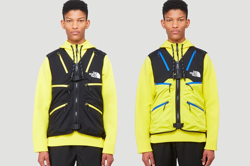 north face black yellow