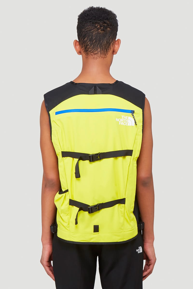 north face black and yellow