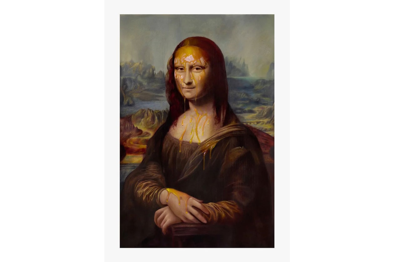 best artworks releasing march mike dargas sweet joconde print honey mona lisa roy lichtenstein girl in a window screenprint moma design store paddle8 david shrigley elephant taschen books david hockney ipad iphone works keith haring jean-michel basquiat bearbricks
