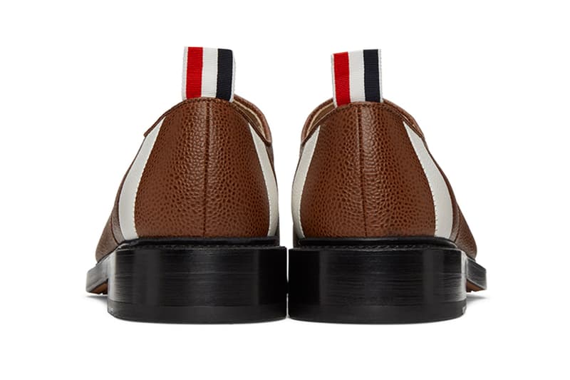 Thom Browne Football Oxford and Yellow Flannel Slip-On Release  designer loafers sports football tennis leather footwear sneakers shoes trainers 