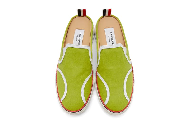Thom Browne Football Oxford and Yellow Flannel Slip-On Release designer loafers sports football tennis leather footwear sneakers shoes trainers