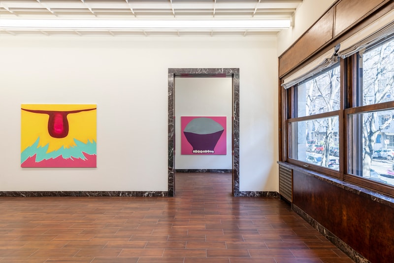 Tomoo Gokita "Game Over" Milan Exhibition Massimo De Carlo Gallery Colorful Paintings Abstraction Figurative Female Form 