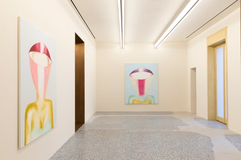 Tomoo Gokita "Game Over" Milan Exhibition Massimo De Carlo Gallery Colorful Paintings Abstraction Figurative Female Form