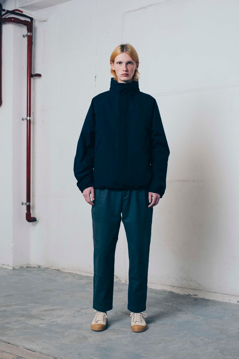 Tone Fall/Winter 2020 Lookbook Collection Knitwear Sweaters Outerwear Flight Jackets Military Coat Vests Trousers Wool Work Pants Striped Shirt Beanies Field Hats