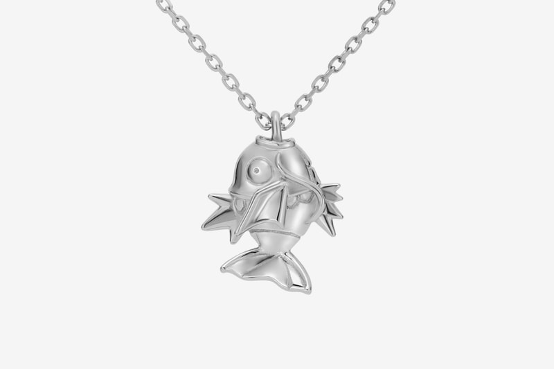 u treasure japan anime pokemon game magikarp silver 18k karat gold necklace 129 