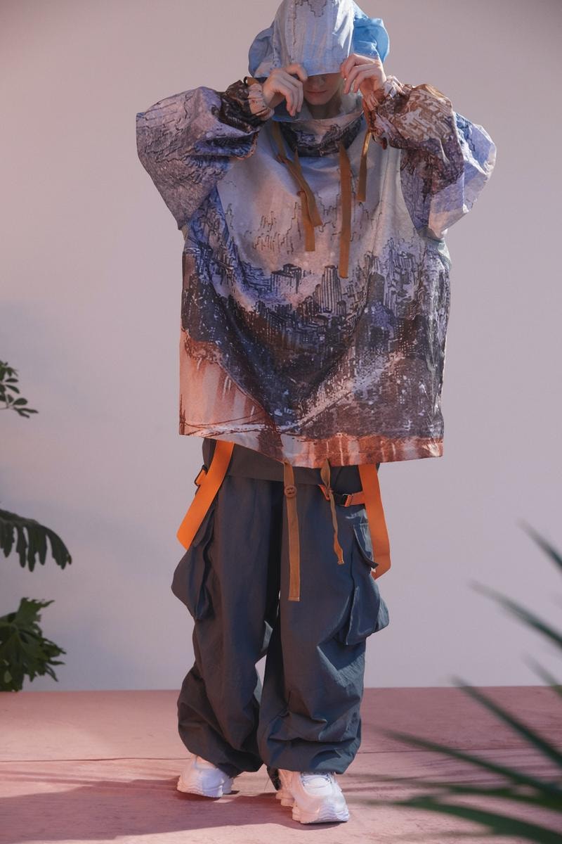 UMAMIISM Spring/Summer 2020 Lookbook Collection Jackets Short Sleeves Pants Pockets Vests "City Romance" Mesh Basketball Vest 