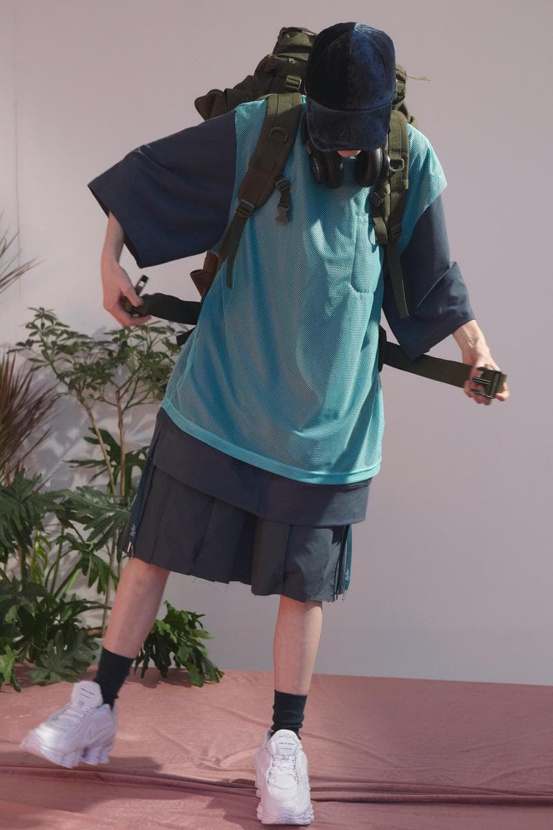 UMAMIISM Spring/Summer 2020 Lookbook Collection Jackets Short Sleeves Pants Pockets Vests "City Romance" Mesh Basketball Vest 