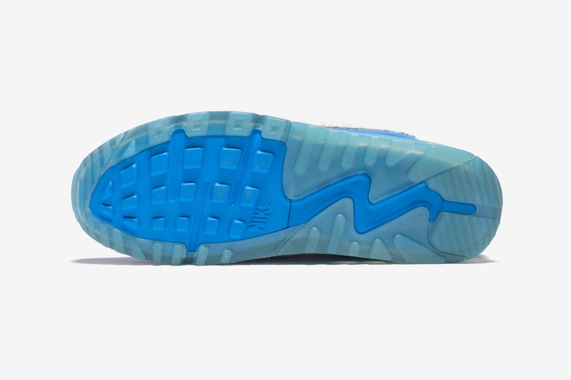 UNDEFEATED Nike Air Max 90 Pacific Blue Official Look Release Info Date Buy Price Day CQ2289-400 Pacific Blue Vast Grey Vivid Purple