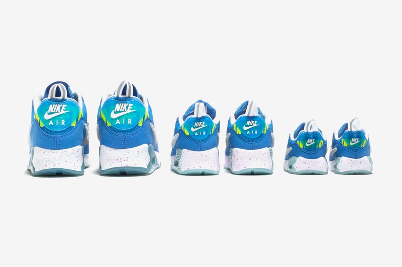 UNDEFEATED Nike Air Max 90 Pacific Blue Official Look Release Info Date Buy Price Day CQ2289-400 Pacific Blue Vast Grey Vivid Purple