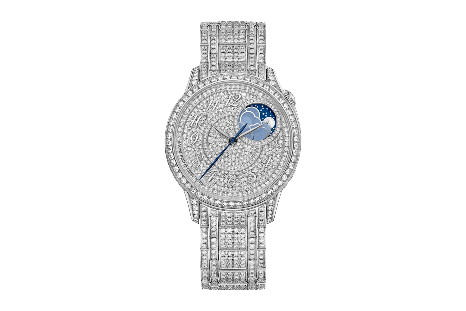 Vacheron Constantin Diamond Égérie Moon Phase Jewelery  diamonds swiss watches complications watches horology pave moonphase 
