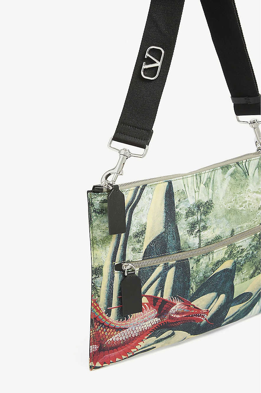 Valentino Bag With Roger Dean Red Dragon Artwork