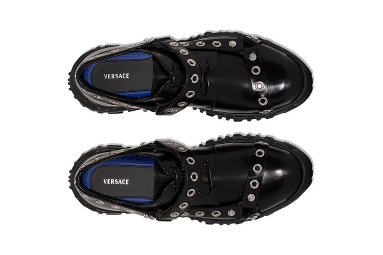 Versace Submits Black Leather Derbys to BDSM