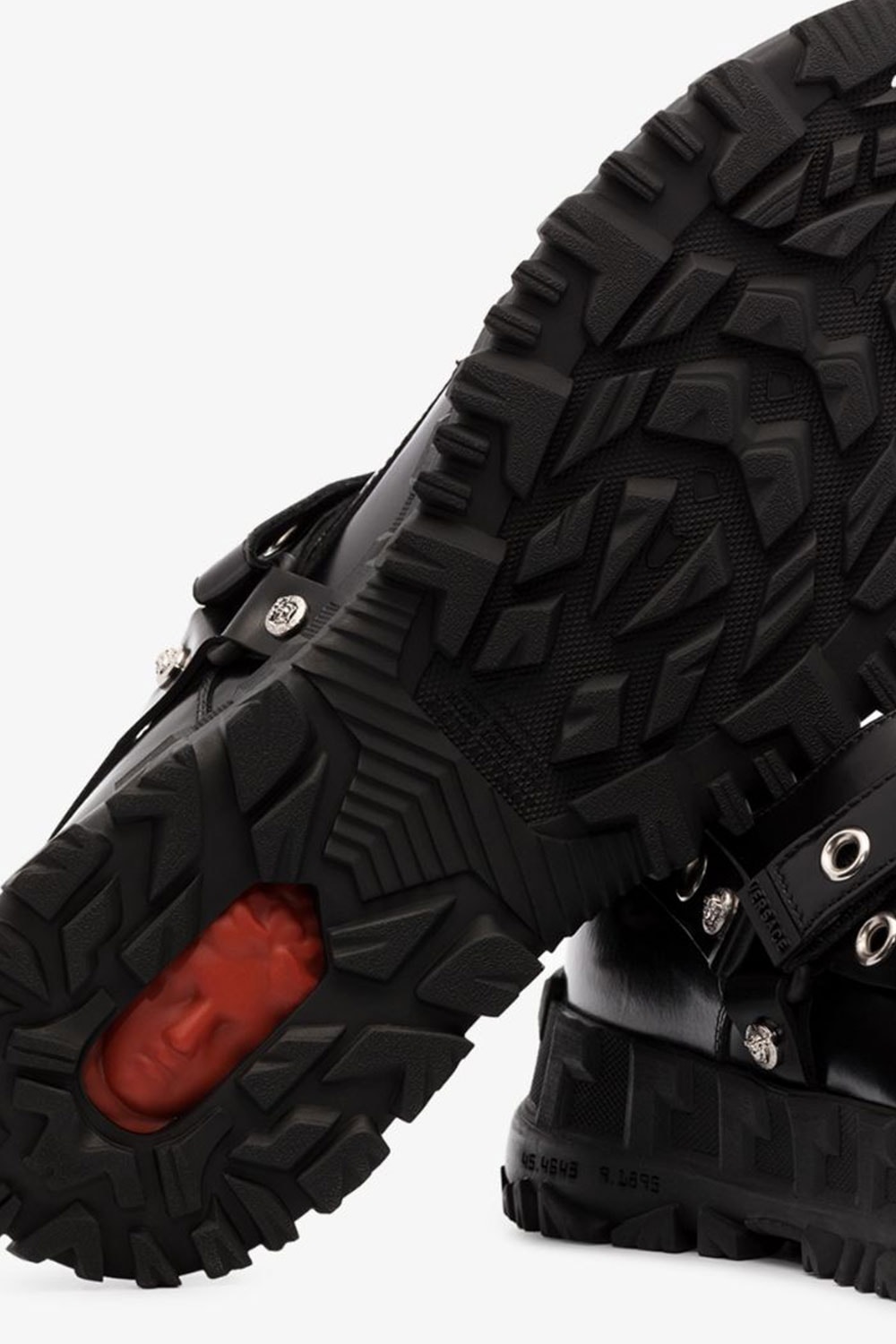Versace Black BDSM Straps Leather Derby Shoes Drop Submits Dominates Studs Browns Fashion punk rock fetish