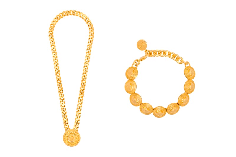 Opulence Defines Versace's Gold Medusa Medallion Chain & Bracelet