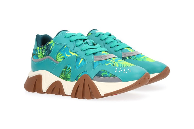 versace jungle print squalo sneaker j lo dress 20th anniversary prints green release ss20 spring summer 2020