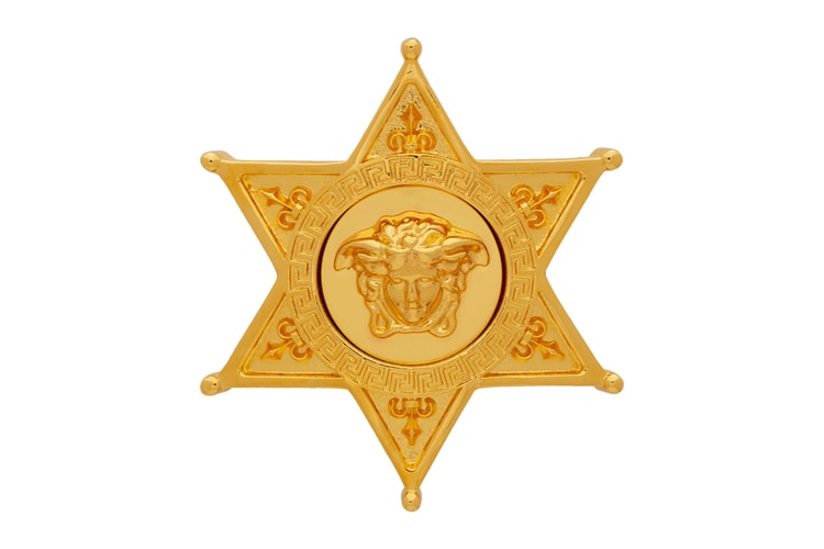 Versace Puts Together a Detailed Sheriff Medusa Badge Brooch
