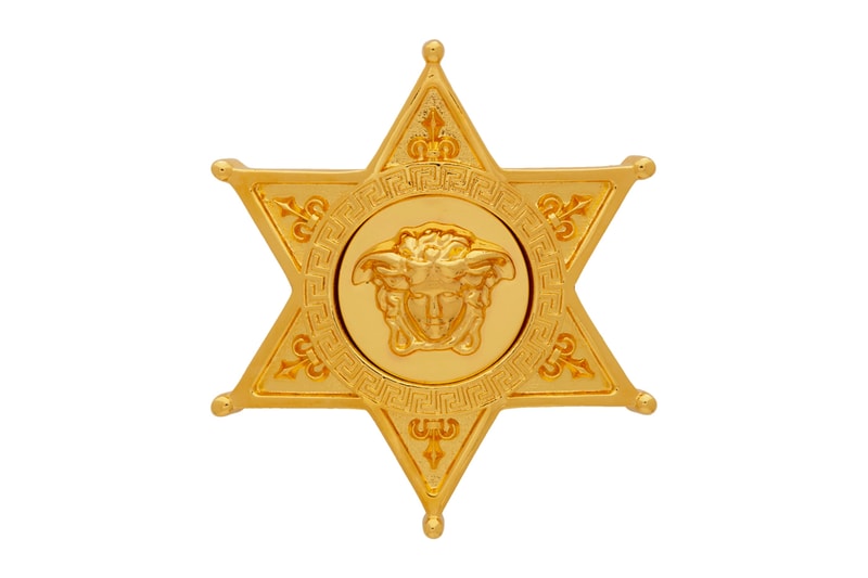 Versace Sheriff Medusa Badge Brooch Release Info Gold Buy Price