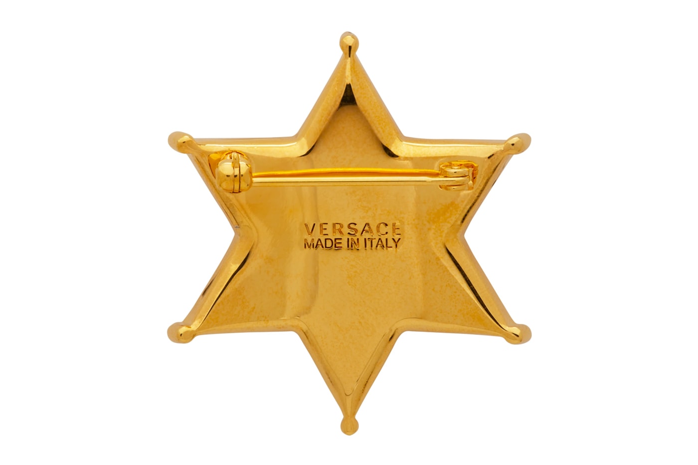 Versace Sheriff Medusa Badge Brooch Release Info Gold Buy Price