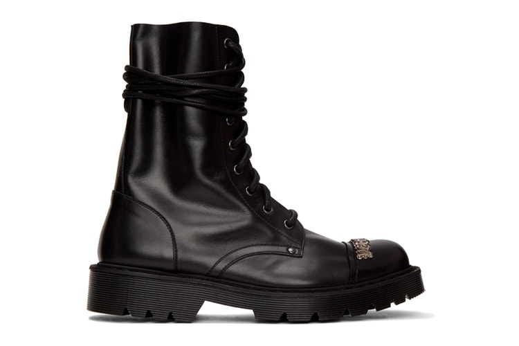 Vetements' Gothic Logo Marks its Combat Boots